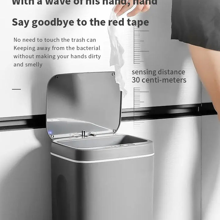 Touchless Smart Sensor Trash Can – 16L