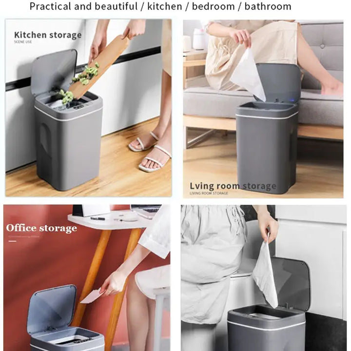 Touchless Smart Sensor Trash Can – 16L