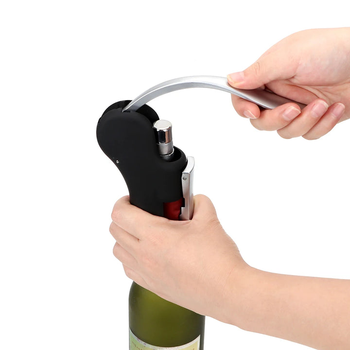 HOOMIN Convenient Bottle Openers Wine Tool Set Foil Cutter Bar Lever Corkscrew Cork Drill Lifter Kit Kitchen Accessories