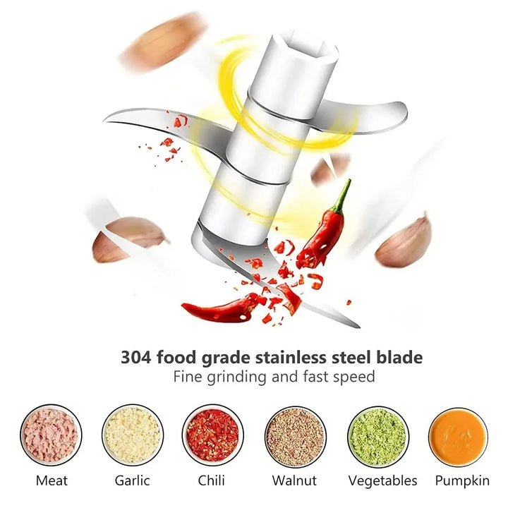 Electric Garlic Crusher 100ml/250ml Portable Chopper USB Charging Ginger Chili Vegetable Masher Machine Kitchen