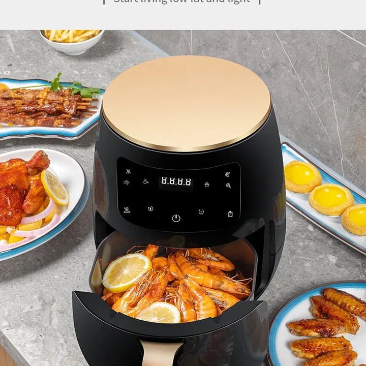 MicroData Air Fryer without Oil 4.5L 1400W Intelligent Deep Air Fryers Oven 360 Hot Air Circulation Cooker Smart Touch AirFryer