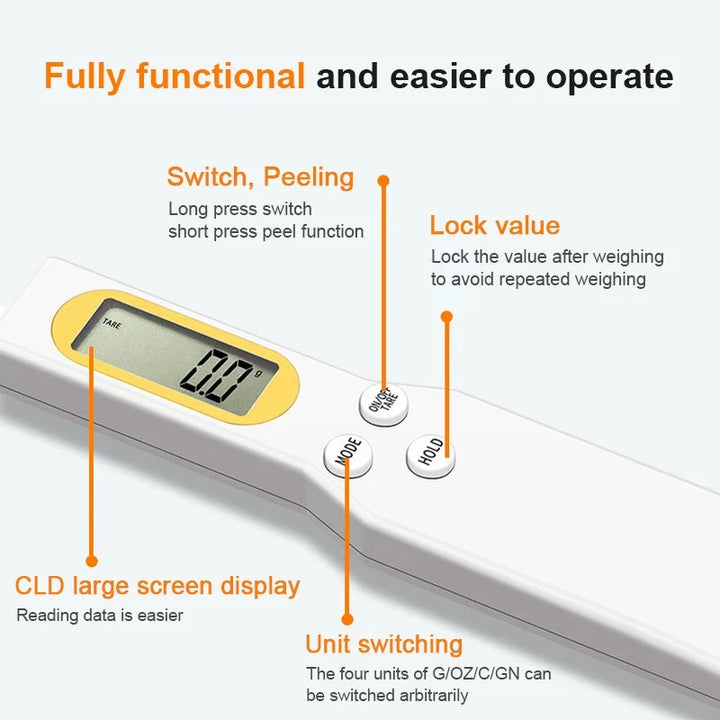 500g Digital Kitchen Scale – Mini LCD Measuring Tool for Food & Ingredients