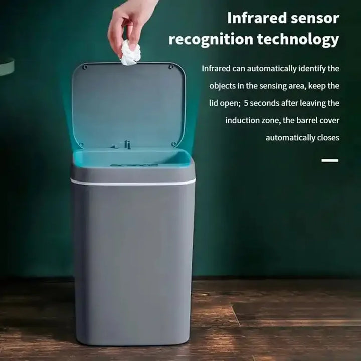 Touchless Smart Sensor Trash Can – 16L