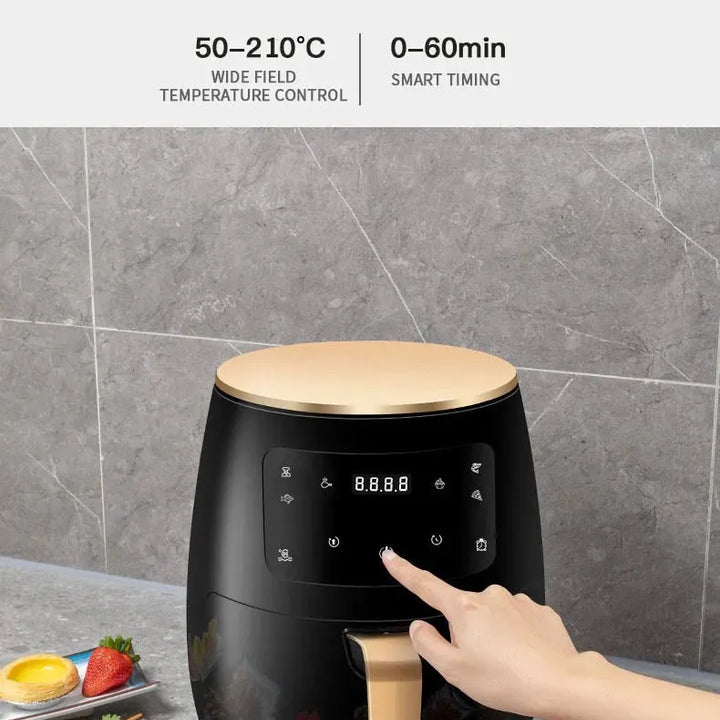 MicroData Air Fryer without Oil 4.5L 1400W Intelligent Deep Air Fryers Oven 360 Hot Air Circulation Cooker Smart Touch AirFryer