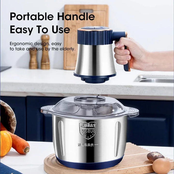 5L Electric Meat Grinders 304Stainless Steel Home Food Crusher Multifunctional Vegetable Slicer Chopper Mincer