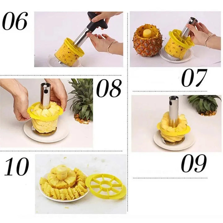 Spot Stainless Steel Pineapple Peeler Pineapple Corer Slicer Fruit Cutter Easy Slicer Peeler Kitchen Gadget Delivery Fast