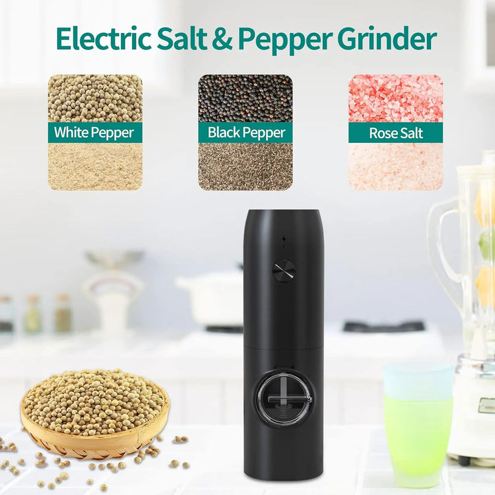 Rechargeable Electric Grinder Smart Automatic Rose Salt Grinder Electric Black Pepper Grinder