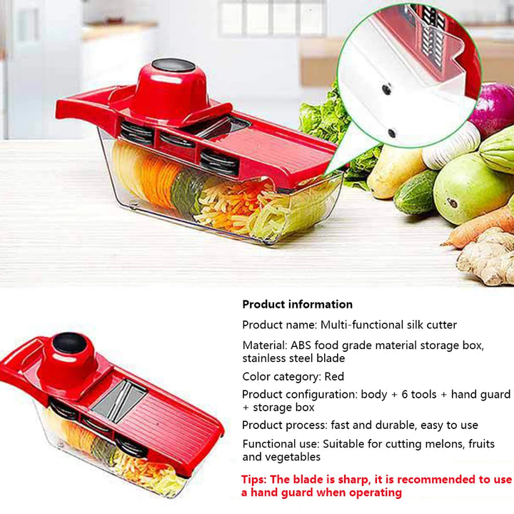 Multifunction Kitchen Slicer 6 Blades