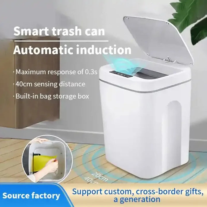 Touchless Smart Sensor Trash Can – 16L