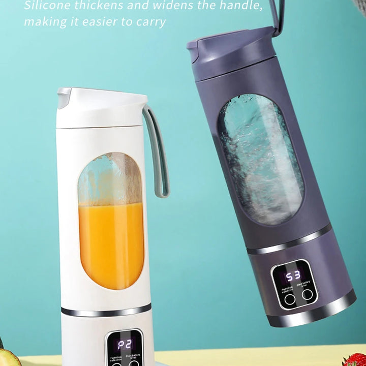 Xiaomi 450ml Fruit Juicer 8 Blades 3 Speeds USB Rechargeable Adjustable Double Lid Design Durable Ice Crusher Portable Blender