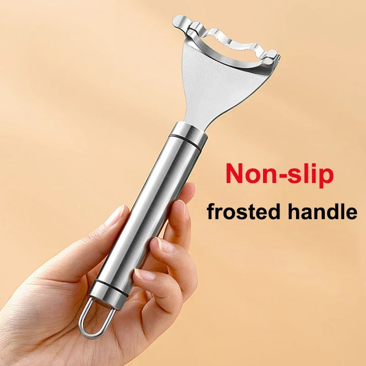 Stainless Steel Corn Peeler – Serrated Cob Stripper & Thresher Tool