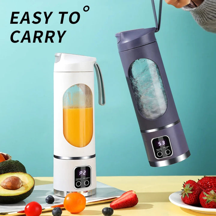 Xiaomi 450ml Fruit Juicer 8 Blades 3 Speeds USB Rechargeable Adjustable Double Lid Design Durable Ice Crusher Portable Blender