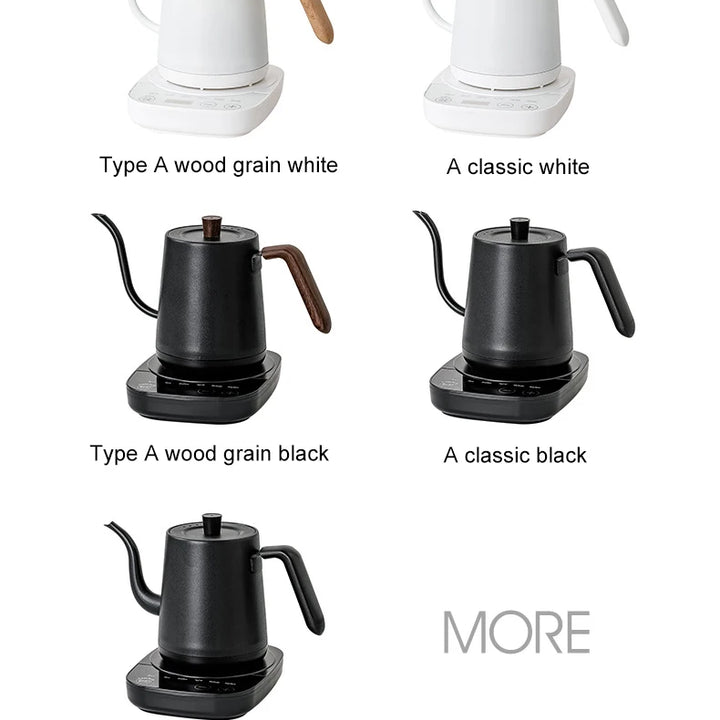 Gooseneck Electric Kettle 800ml Hand Brew Coffee Pot smart Teapot Temperature Control Pot 1000W Rapid Heating Kettle 110v/220v