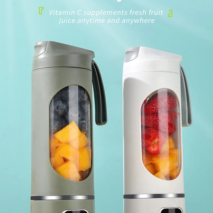 Xiaomi 450ml Fruit Juicer 8 Blades 3 Speeds USB Rechargeable Adjustable Double Lid Design Durable Ice Crusher Portable Blender