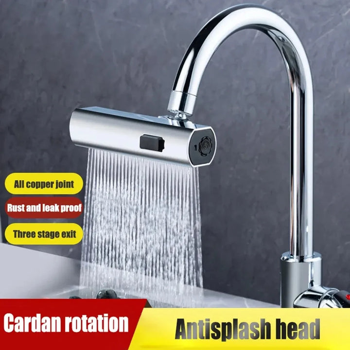 Feiyu Universal Faucet Extension Device, Splash-proof Device, Three-Level Waterfall