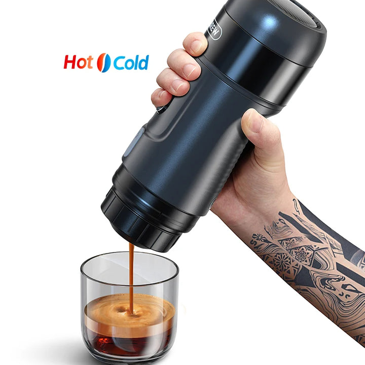 HiBREW Portable Coffee Machine for Car & Home,DC12V  Expresso Coffee Maker Fit Nexpresso Dolce  Pod Capsule  Coffee Powder H4A