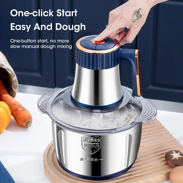 5L Electric Meat Grinders 304Stainless Steel Home Food Crusher Multifunctional Vegetable Slicer Chopper Mincer