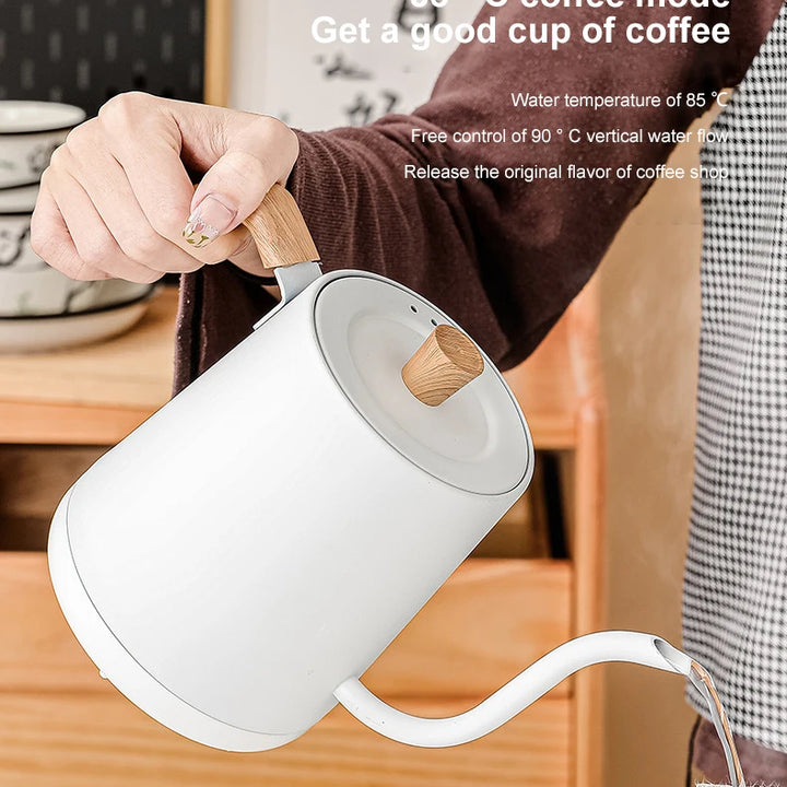 Gooseneck Electric Kettle 800ml Hand Brew Coffee Pot smart Teapot Temperature Control Pot 1000W Rapid Heating Kettle 110v/220v