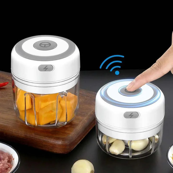 Electric Garlic Crusher 100ml/250ml Portable Chopper USB Charging Ginger Chili Vegetable Masher Machine Kitchen