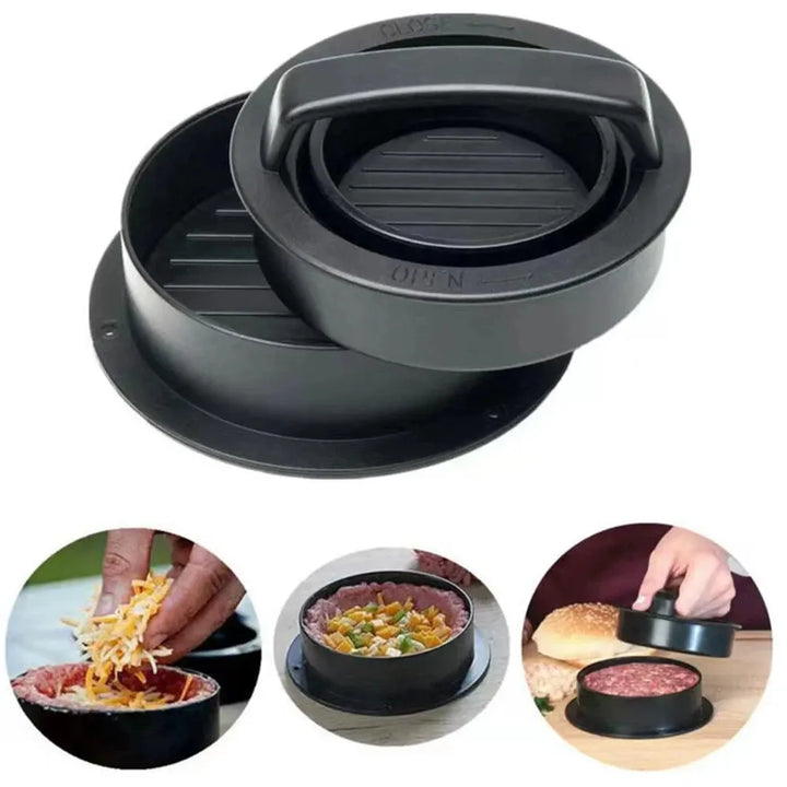 Round Hamburger Burger Press Beef Grill Food-Grade ABS Hamburger Helper Meat Press Cutlets Patty Maker Mold Kitchen Gadgets