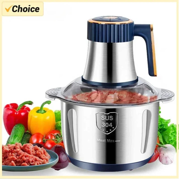 5L Electric Meat Grinders 304Stainless Steel Home Food Crusher Multifunctional Vegetable Slicer Chopper Mincer